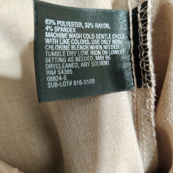 East 5th 14 Secretly Slender Beige Straight Leg Trousers Neutral Workwear Pants - Picture 7 of 7